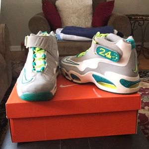 Neon Green and Blue Ken Griffey 2s: Size 11.5